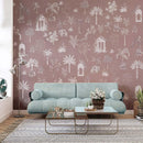 Beautiful White Pattern Chinoiserie Wallpaper