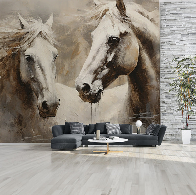 Beige Horse Wallpaper