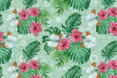 Blooming Palm Pattern Floral Wallpaper