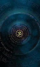 Blue Om Namah Shivay Textured Om Wallpaper