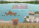 Boat Mughal Art Indian Pattern Wallpaper