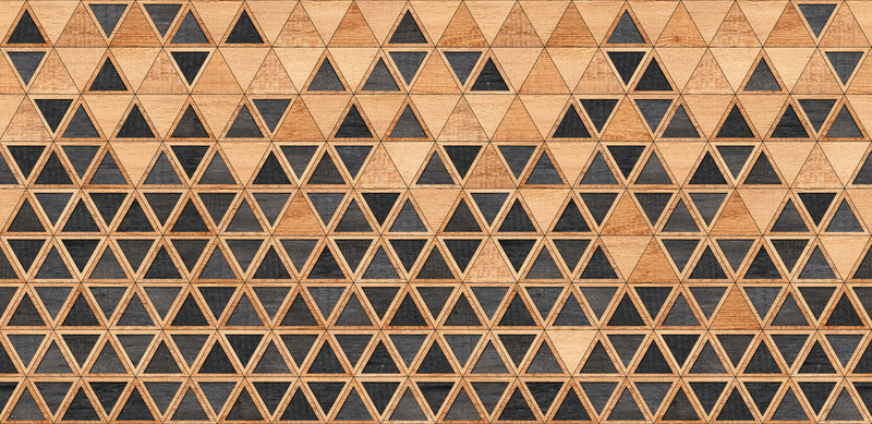 Brown And Black Triangular Themed Wooden Wallpaper