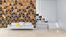 Brown And Black Triangular Themed Wooden Wallpaper