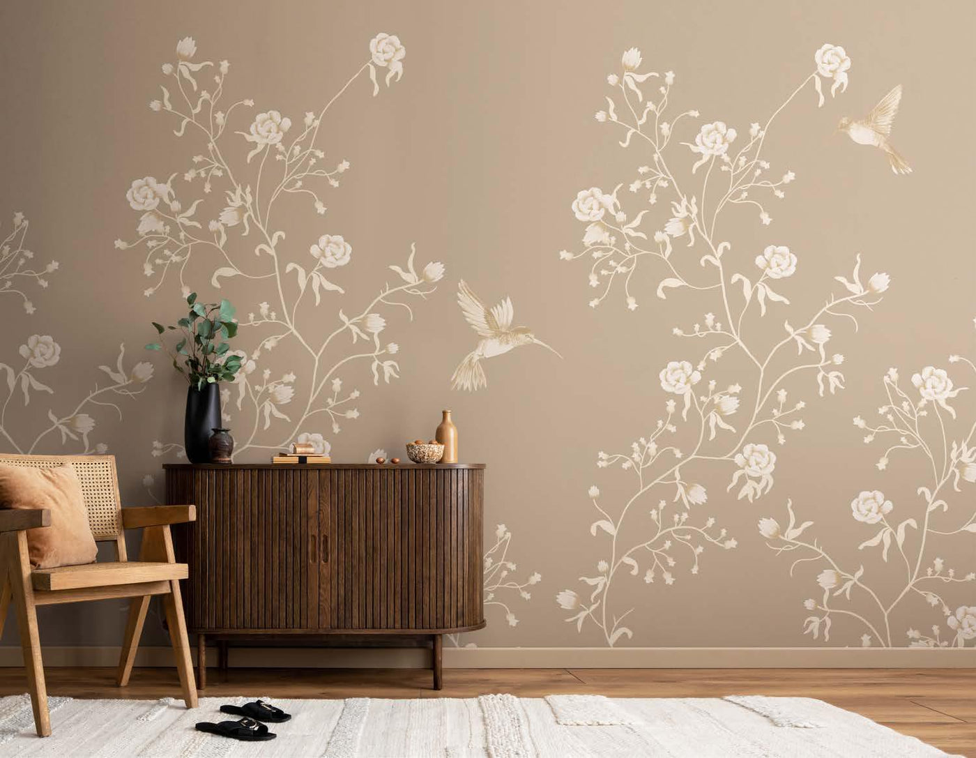 Chinoiserie Pattern Abstract Wallpaper