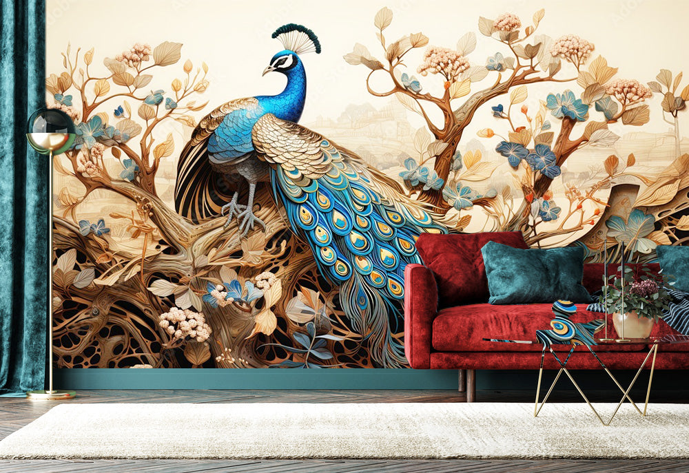 Classic 3D Peacock Wallpaper