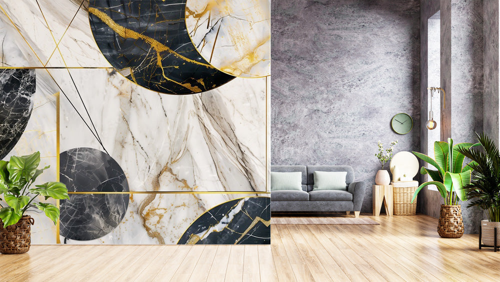 Classic Marble Pattern Abstract Wallpaper