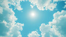 Cloud And Sunshine View Ceiling Wallpaper