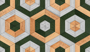 Colorful Stripes Wooden Wallpaper