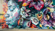 Colorful Woman Painting Bar Wallpaper