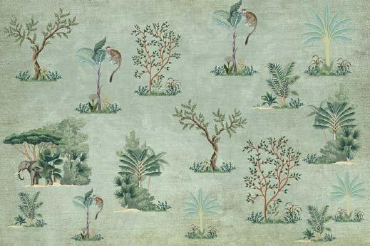 Colourful Tropical Chinoiserie Wallpaper