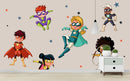 Comic Little Superheroes Kids Wallpaper