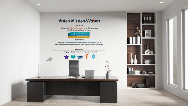 Company Vision Mission And Values Textured Office Wallpaper ...