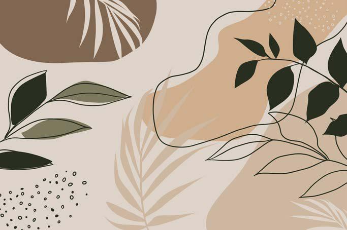Decorative Leafy Pattern Abstract Wallpaper