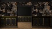 Delightful Floral Pattern Cafe Wallpaper