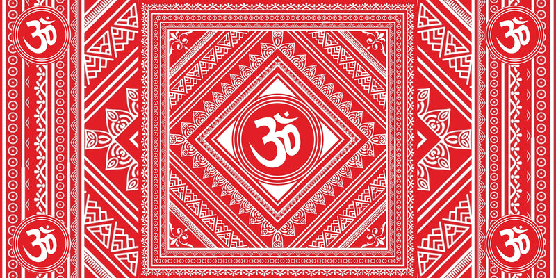 Delightful Red Colored Om Wallpaper