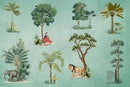Diversified Trees Pattern Chinoiserie Wallpaper