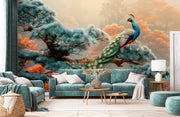 Elegant Majesty 3D Peacock Wallpaper