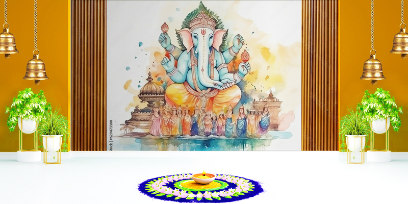 Enlightened Path Ganesh Ji Wallpaper