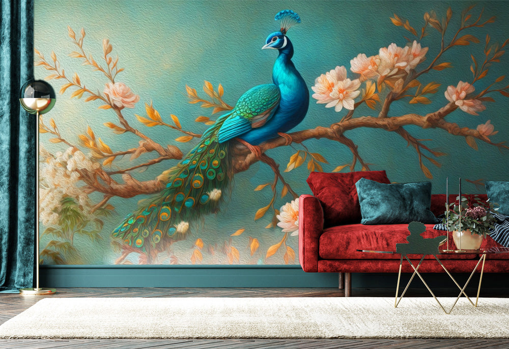 Eye Catching 3D Peacock Wallpaper