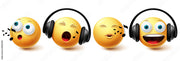 Eye Catching Emoji Pattern Music Wallpaper
