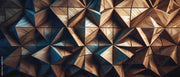 Eye Catching Geometric Wooden Wallpaper
