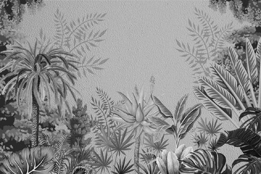 Eye Catching Sketchy Themed Tropical Wallpaper