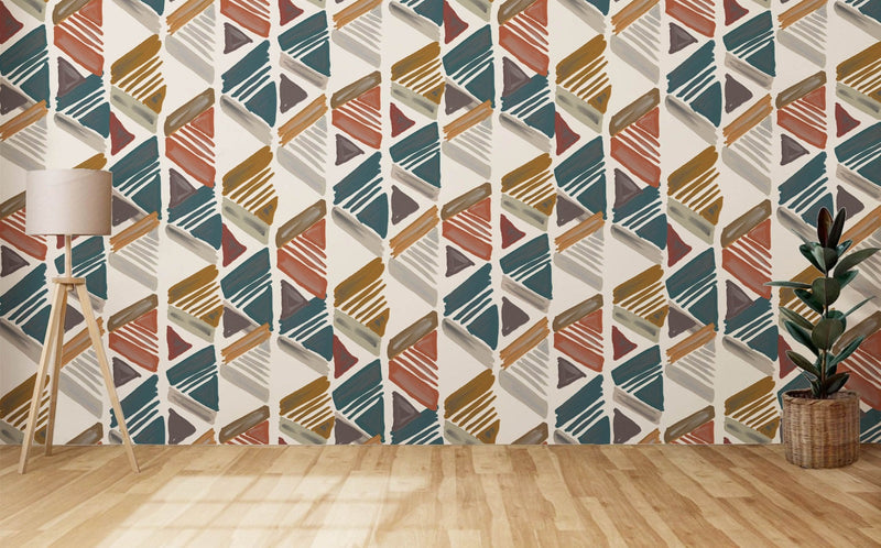 Eye Catching Triangular Textured Geometric Wallpaper