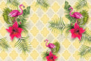 Flamingos And Tropical Plants Pattern Floral Wallpaper