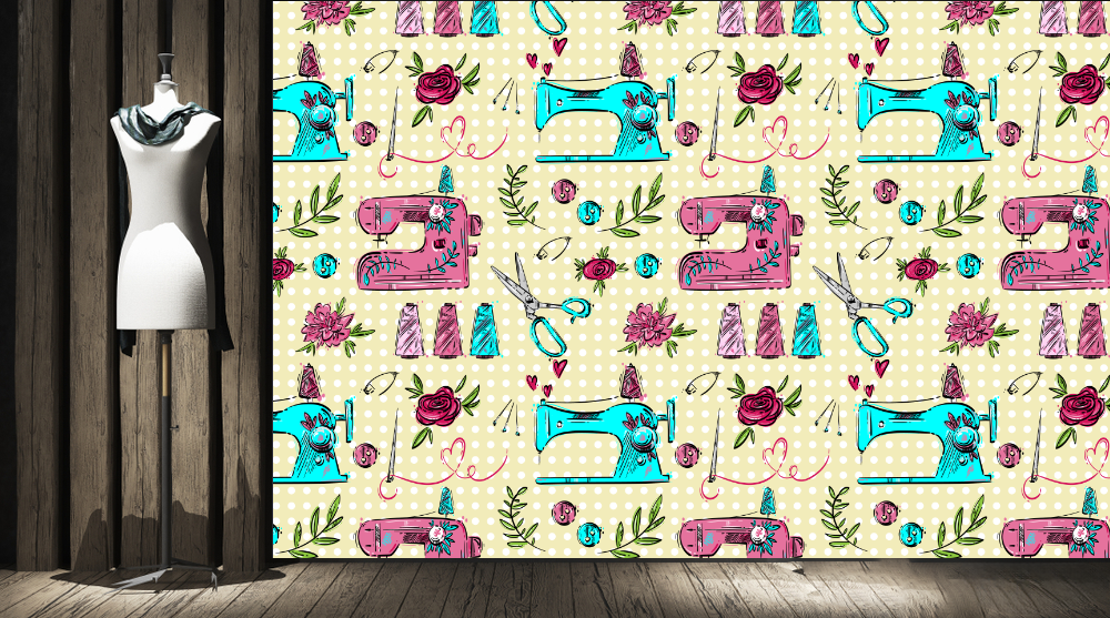 Floral Designed Boutique Wallpaper