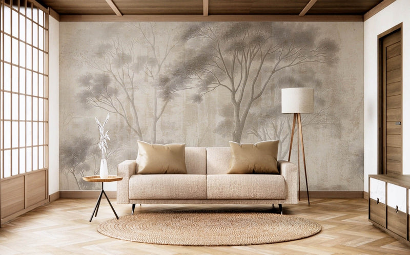 Forest Sketch Art Theme Aesthetic Wallpaper