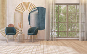 Geometric Lines Pattern Boho Wallpaper