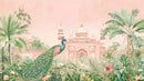 Glorious Red Fort With Peacock Theme Indian Pattern Wallpaper
