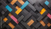Glorious Stripes Pattern Wooden Wallpaper