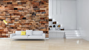 Glowing Brown Wooden Wallpaper