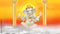 Glowing Sun Themed Ganesh Ji Wallpaper
