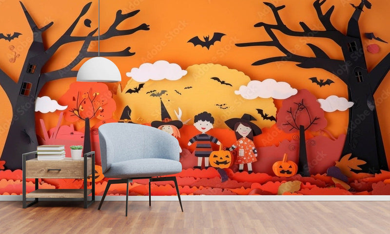 Halloween Vibes 3D Design Wallpaper