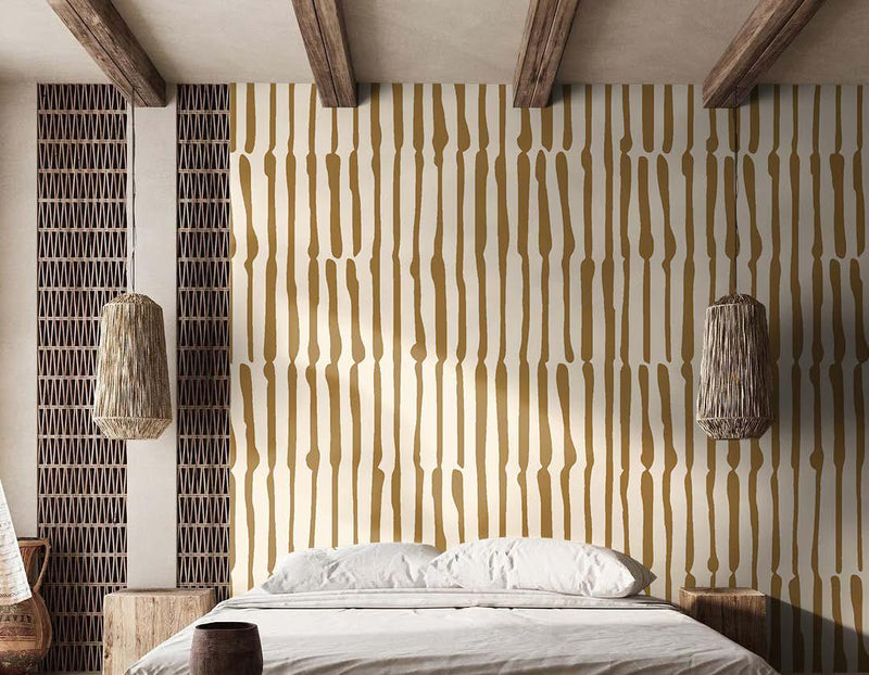 Hand Drawn Striped Abstract Wallpaper