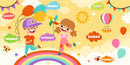 Happy Children On Sky Kids Wallpaper
