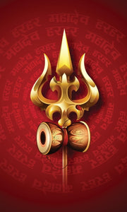 Har Har Mahadev Textured Om Wallpaper