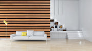 Horizontal Plank Striped Wooden Wallpaper