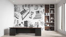 Idea Sketch ArtTextured Office Wallpaper