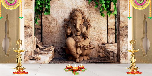 Illustration of Lord Ganesha Wallpaper