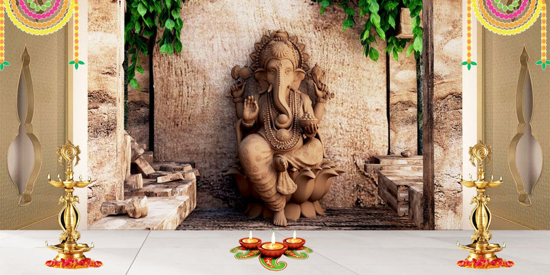 Illustration of Lord Ganesha Wallpaper