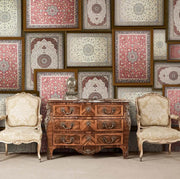 Immense Frames Pattern Wooden Wallpaper