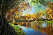 Lake View In The Autumn Season Nature Wallpaper