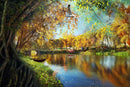 Lake View In The Autumn Season Nature Wallpaper