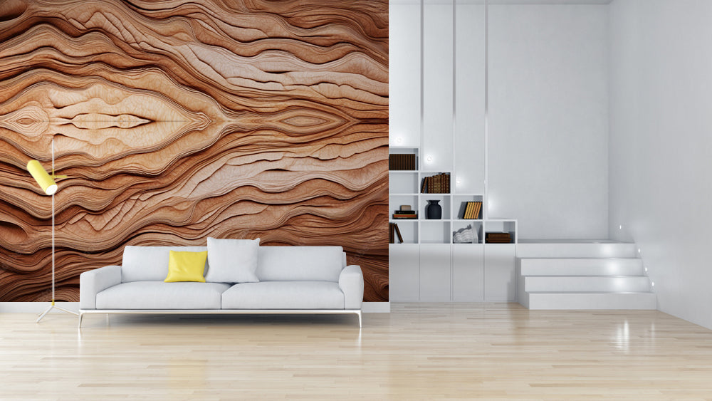 Light Brown Wooden Wallpaper