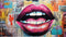 Lips Painting Theme Bar Wallpaper
