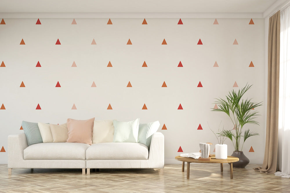 Living Room Triangle Pattern Abstract Wallpaper – Myindianthings