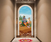 Lord Krishna Flute Playing Theme God Wallpaper